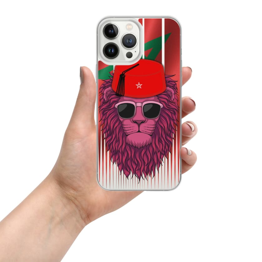 Coque pour iPhone Drapeau du Maroc et lion de l’Atlas