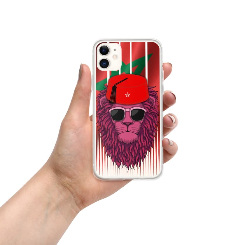 Coque pour iPhone Drapeau du Maroc et lion de l’Atlas