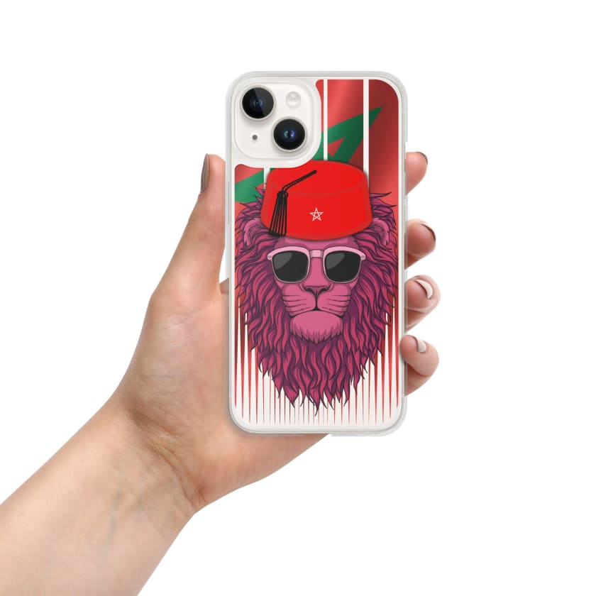 Coque pour iPhone Drapeau du Maroc et lion de l’Atlas