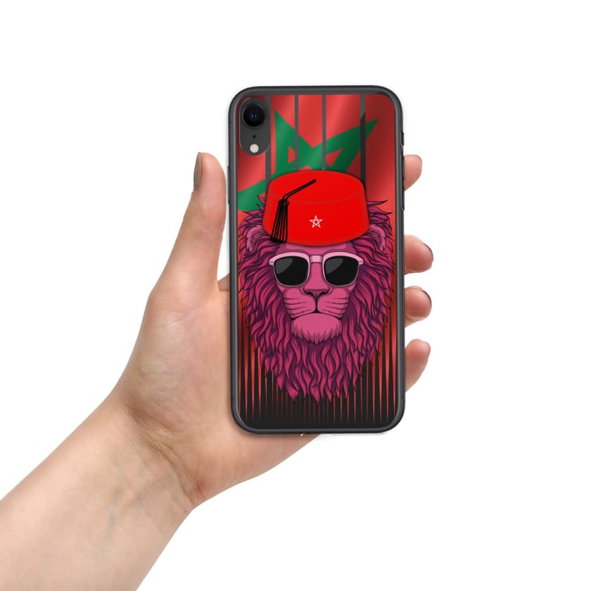 Coque pour iPhone Drapeau du Maroc et lion de l’Atlas