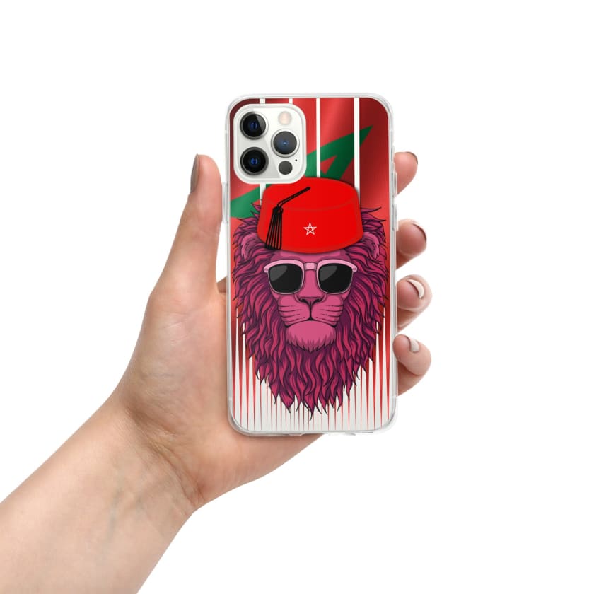 Coque pour iPhone Drapeau du Maroc et lion de l’Atlas