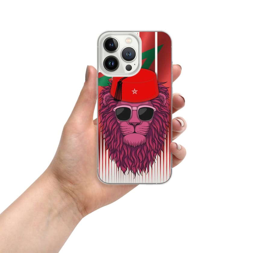 Coque pour iPhone Drapeau du Maroc et lion de l’Atlas