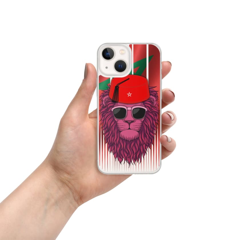 Coque pour iPhone Drapeau du Maroc et lion de l’Atlas