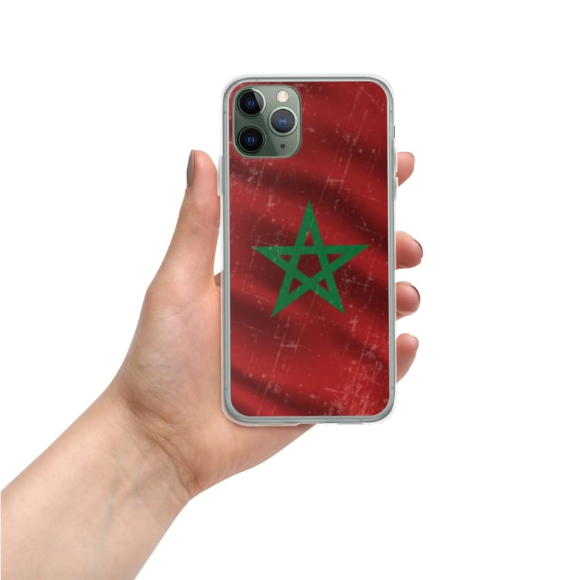 Coque pour iPhone Drapeau Maroc vintage