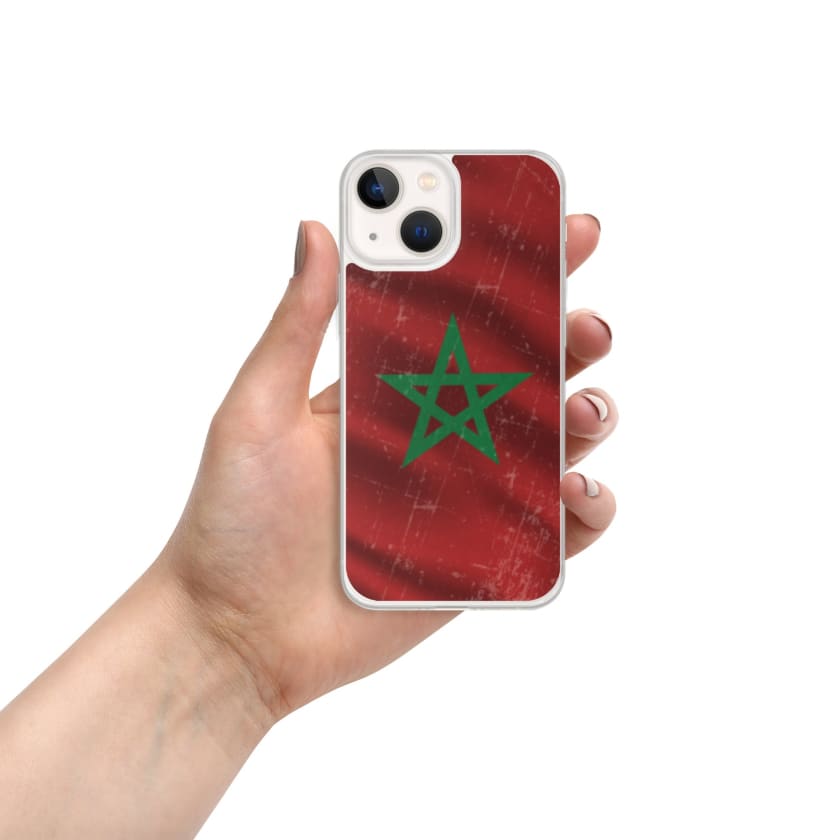 Coque pour iPhone Drapeau Maroc vintage