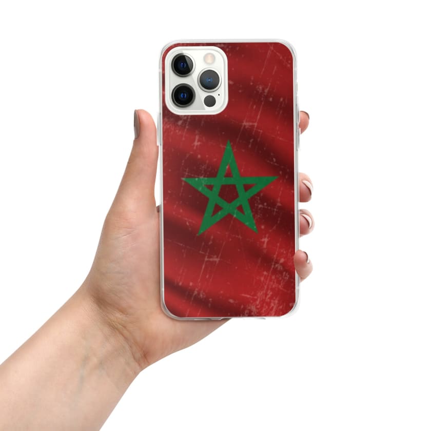 Coque pour iPhone Drapeau Maroc vintage