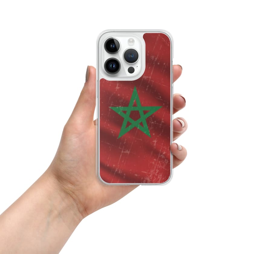 Coque pour iPhone Drapeau Maroc vintage