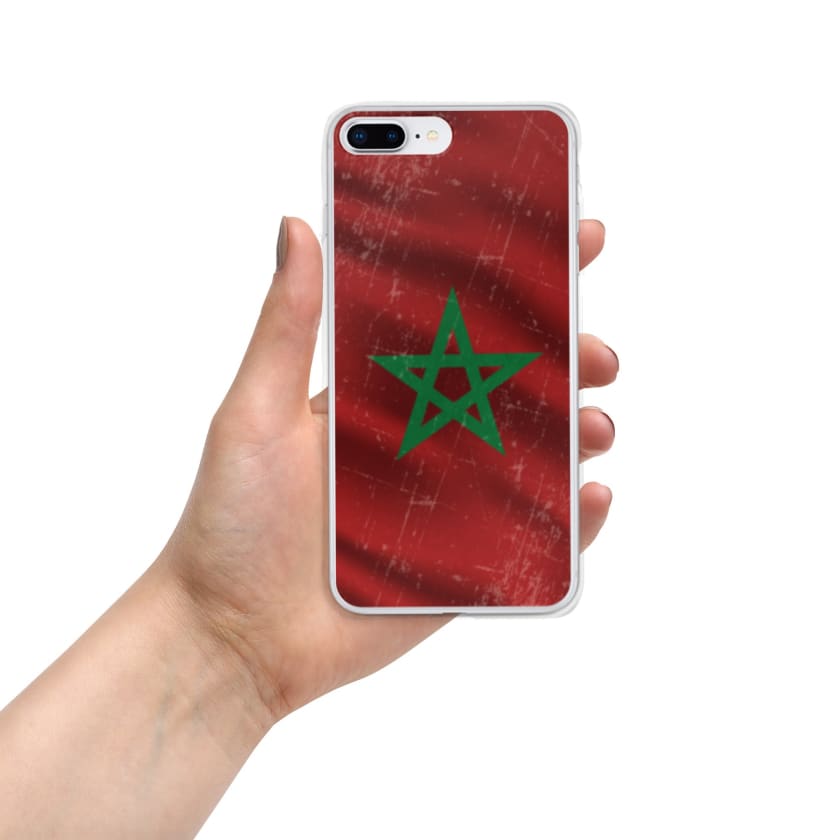 Coque pour iPhone Drapeau Maroc vintage
