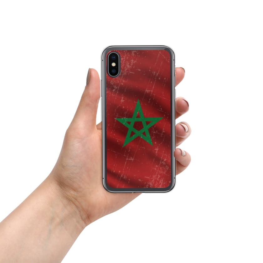 Coque pour iPhone Drapeau Maroc vintage