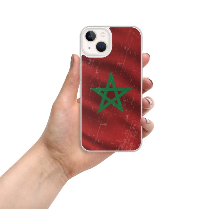 Coque pour iPhone Drapeau Maroc vintage