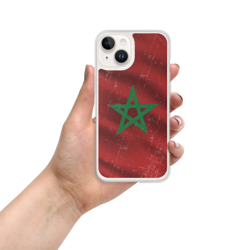 Coque pour iPhone Drapeau Maroc vintage