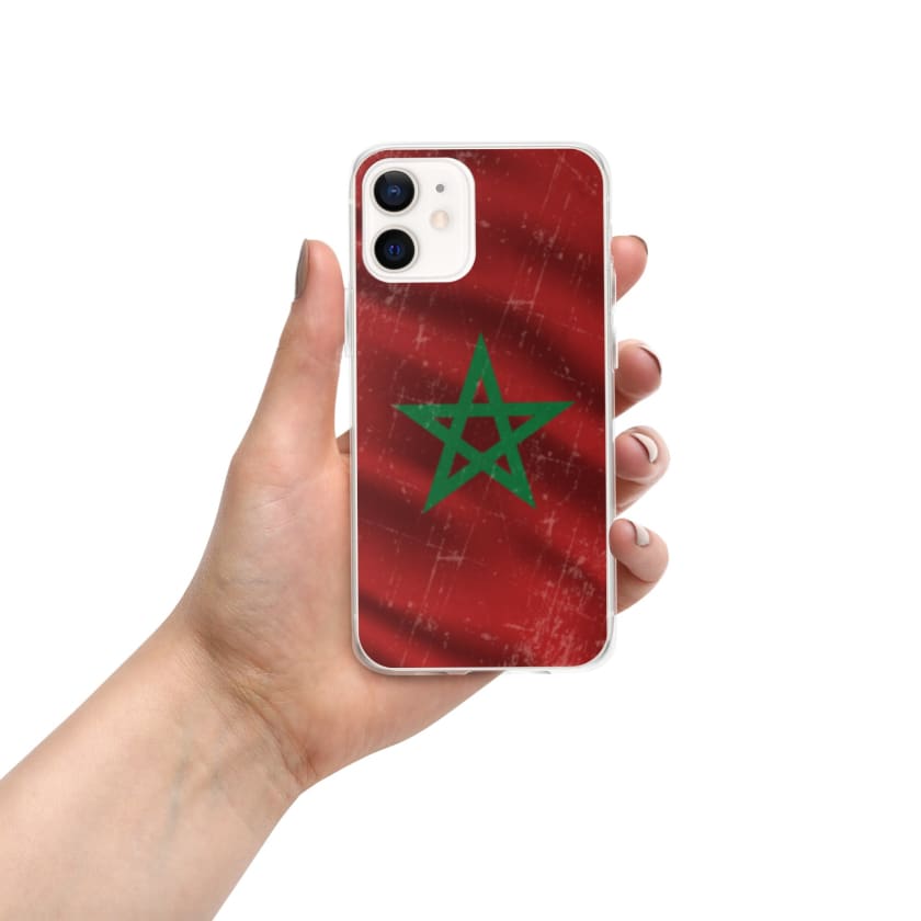 Coque pour iPhone Drapeau Maroc vintage