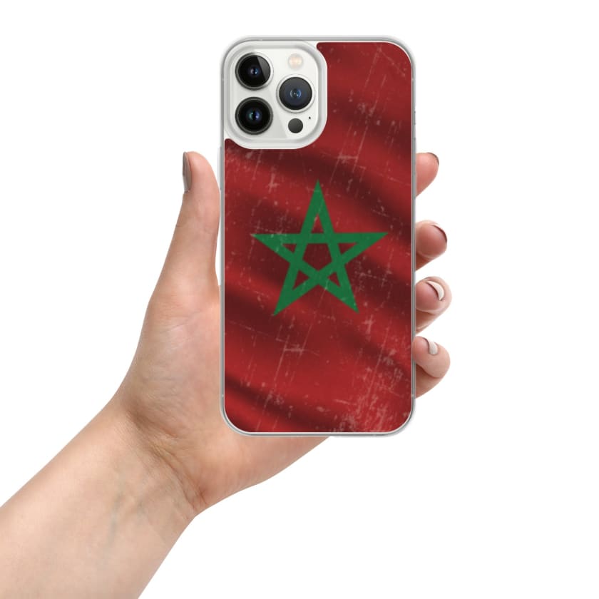Coque pour iPhone Drapeau Maroc vintage