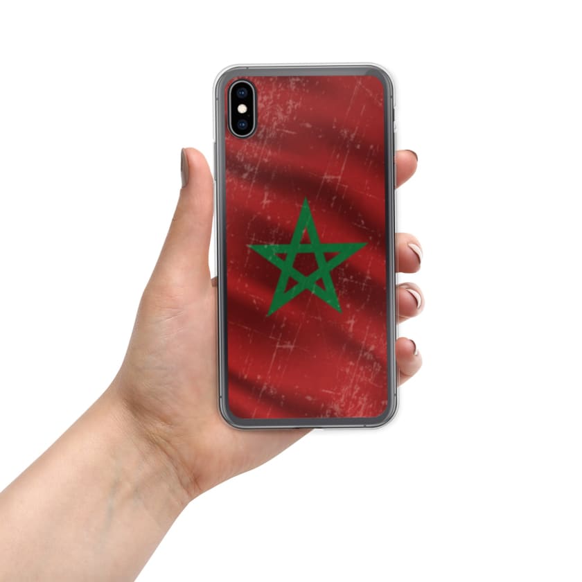 Coque pour iPhone Drapeau Maroc vintage