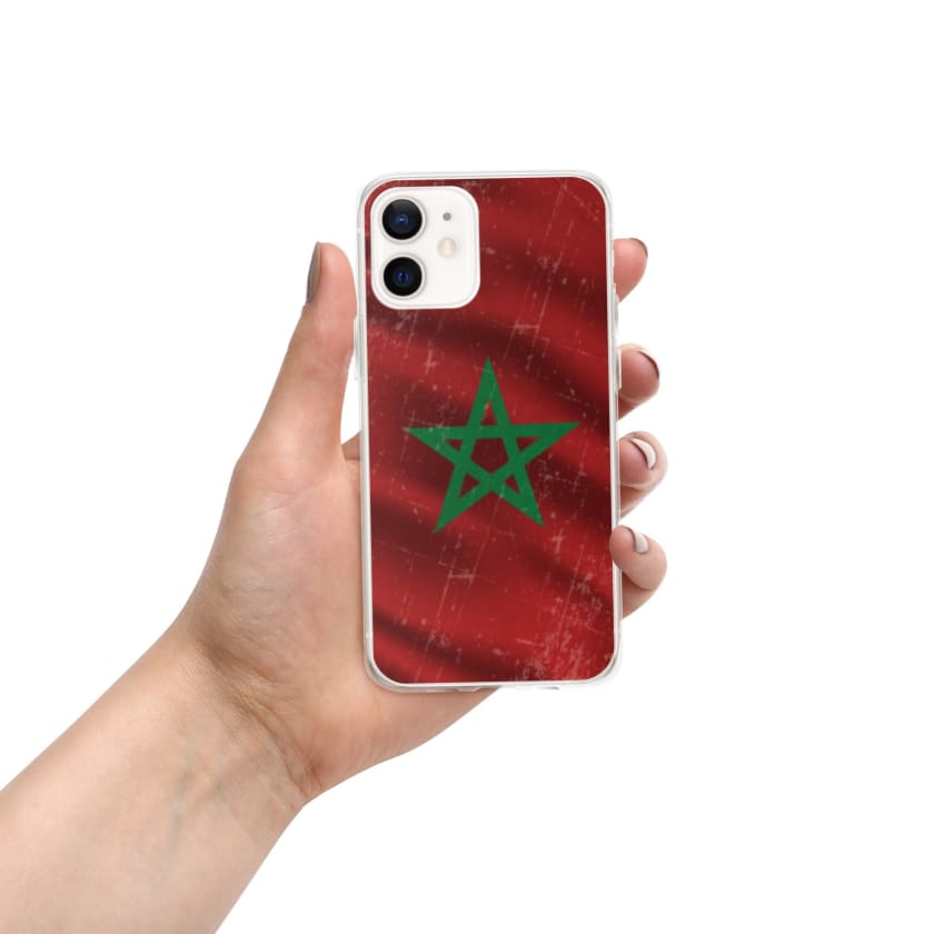 Coque pour iPhone Drapeau Maroc vintage