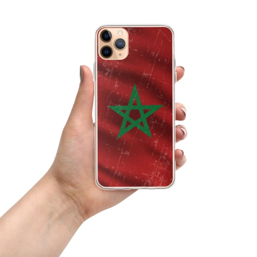 Coque pour iPhone Drapeau Maroc vintage