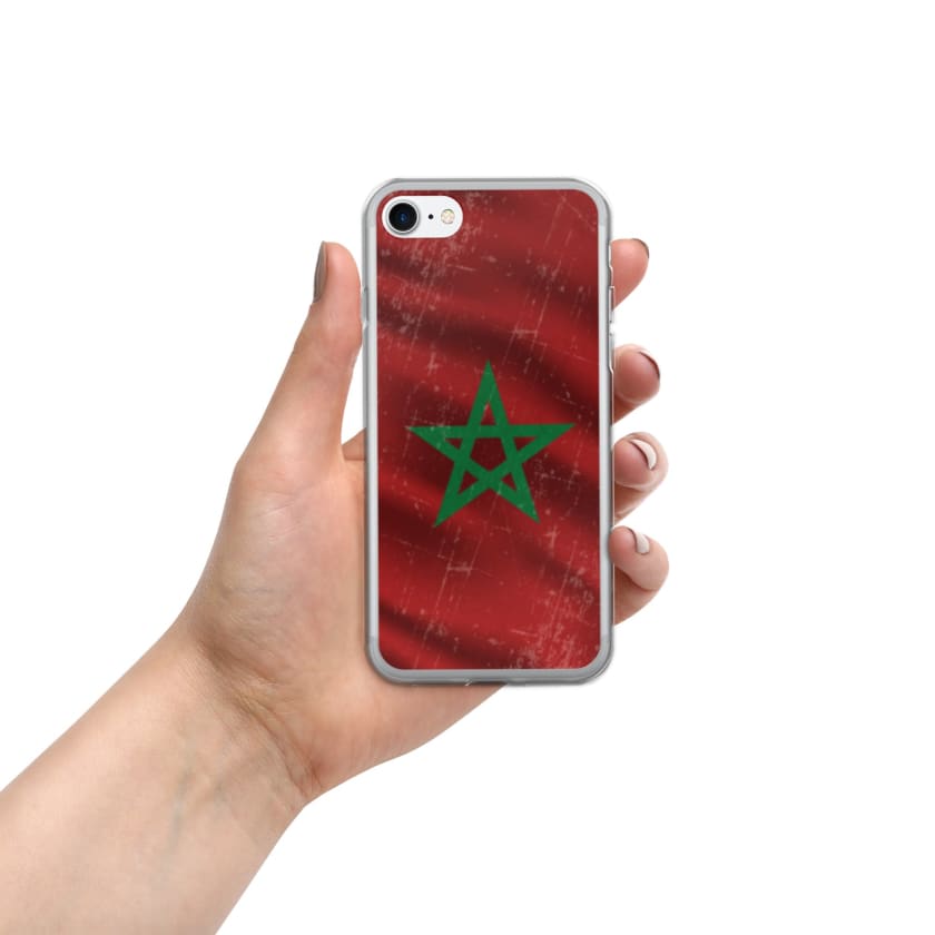 Coque pour iPhone Drapeau Maroc vintage