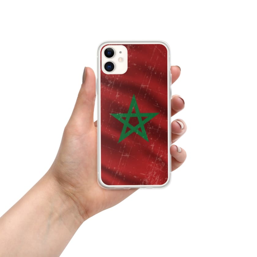 Coque pour iPhone Drapeau Maroc vintage