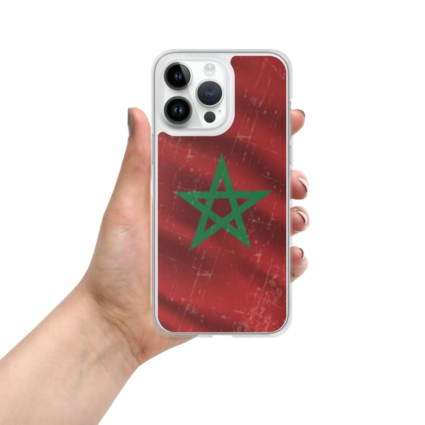 Coque pour iPhone Drapeau Maroc vintage