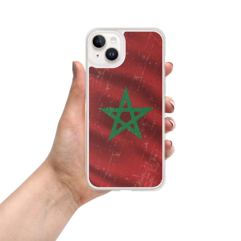 Coque pour iPhone Drapeau Maroc vintage