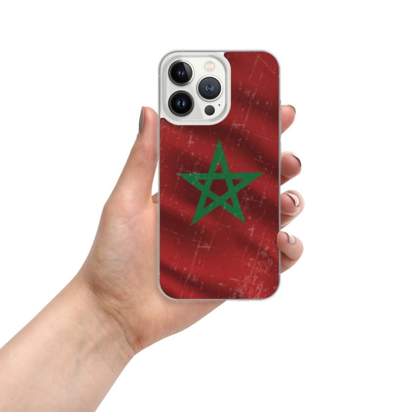 Coque pour iPhone Drapeau Maroc vintage