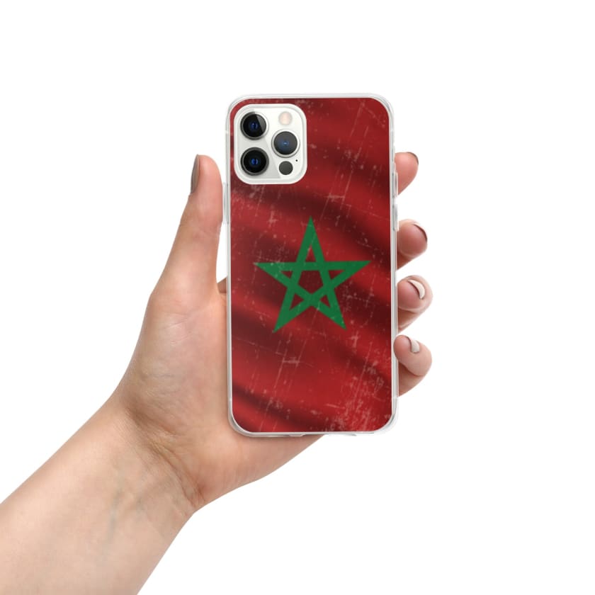 Coque pour iPhone Drapeau Maroc vintage