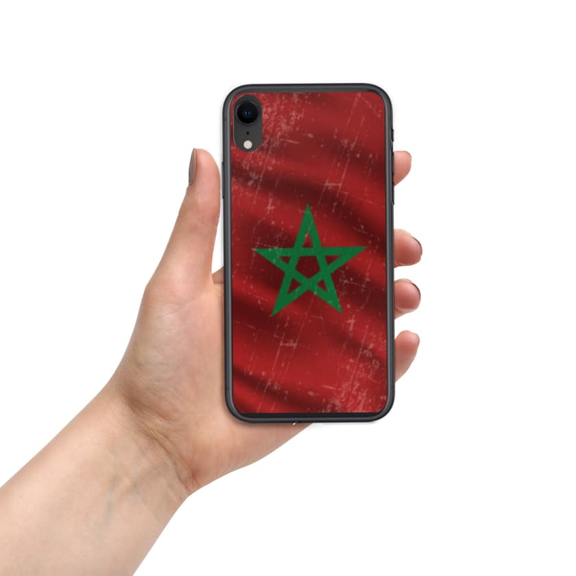 Coque pour iPhone Drapeau Maroc vintage