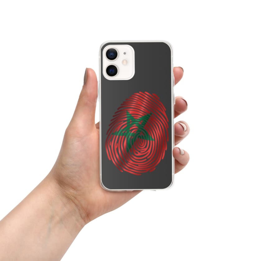 Coque pour iPhone Empreinte digitale drapeau Maroc