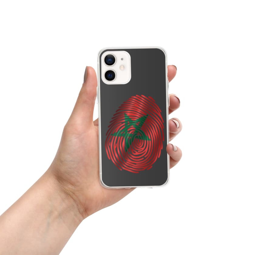 Coque pour iPhone Empreinte digitale drapeau Maroc