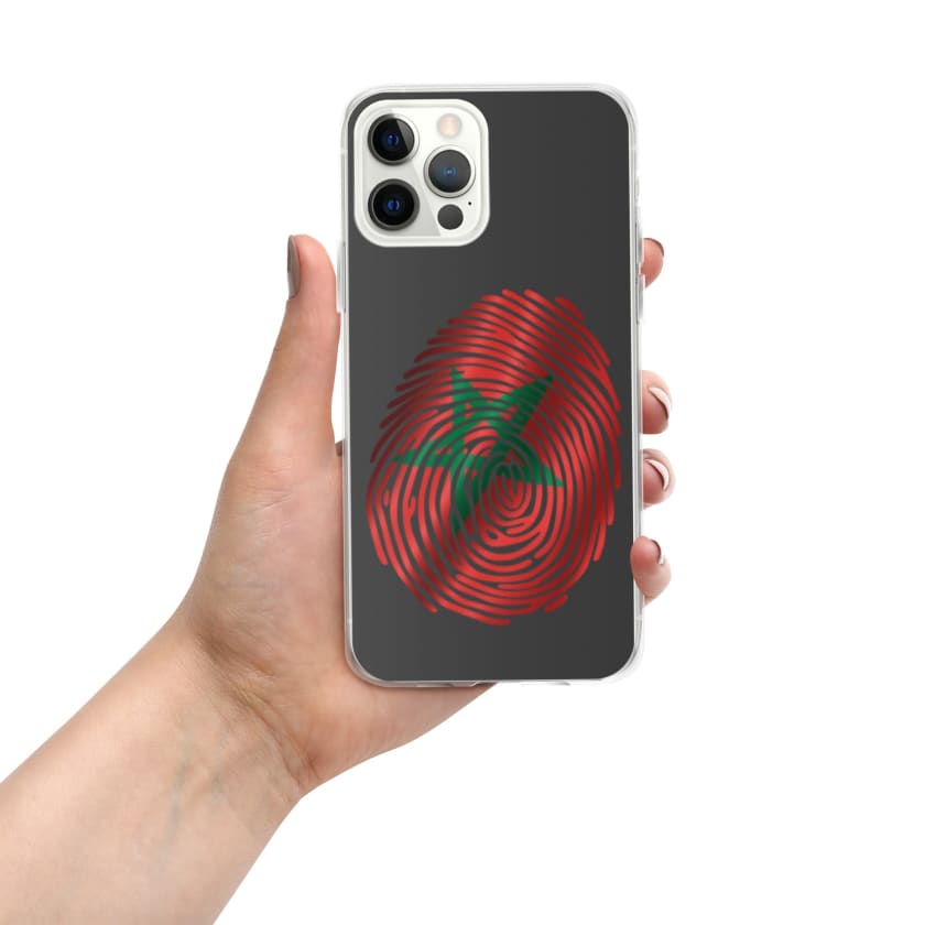 Coque pour iPhone Empreinte digitale drapeau Maroc
