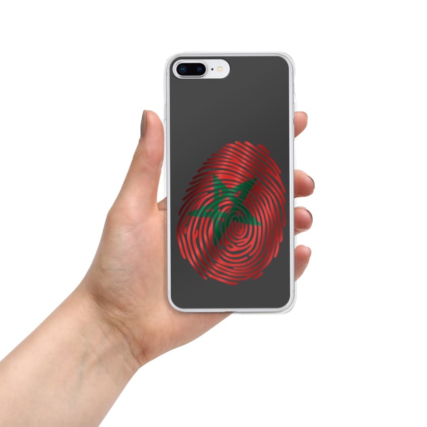 Coque pour iPhone Empreinte digitale drapeau Maroc
