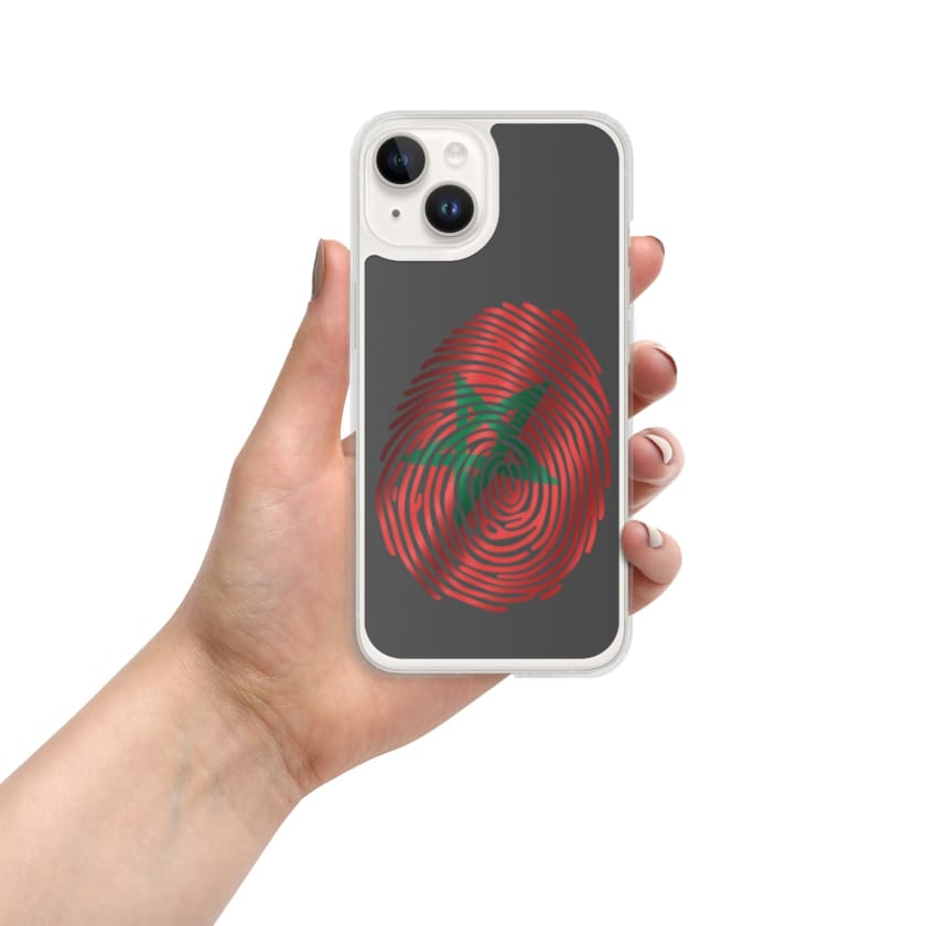 Coque pour iPhone Empreinte digitale drapeau Maroc