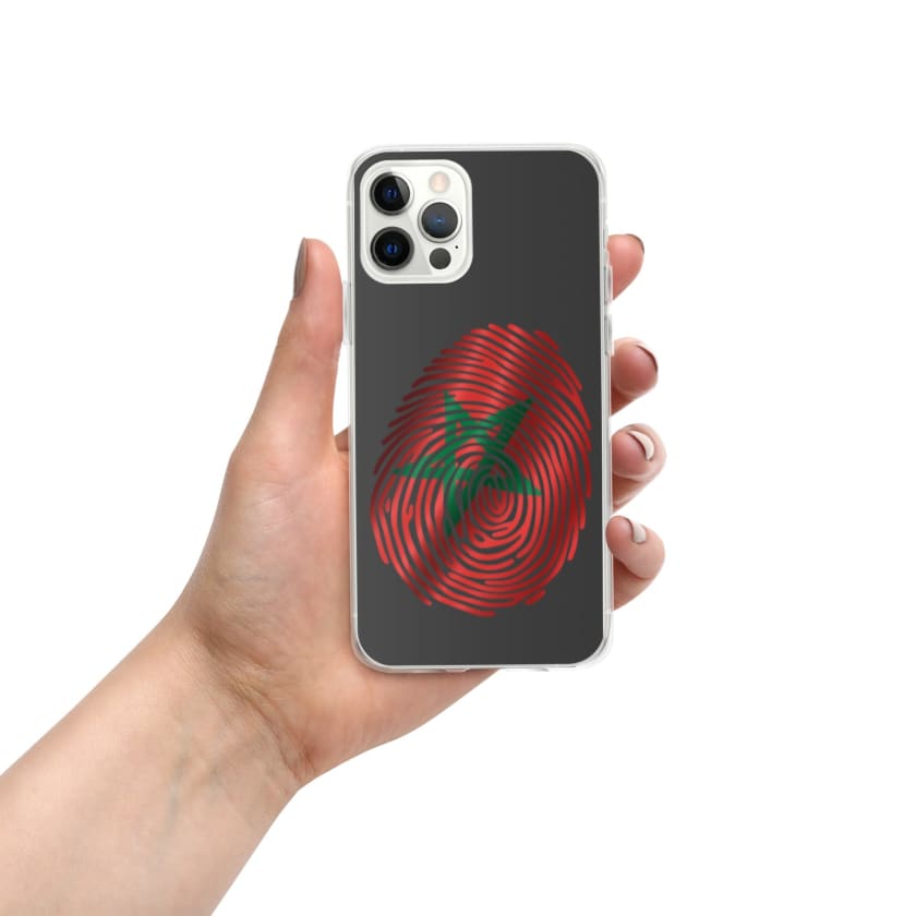 Coque pour iPhone Empreinte digitale drapeau Maroc