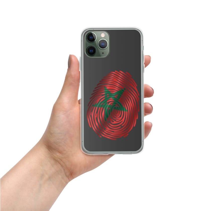 Coque pour iPhone Empreinte digitale drapeau Maroc