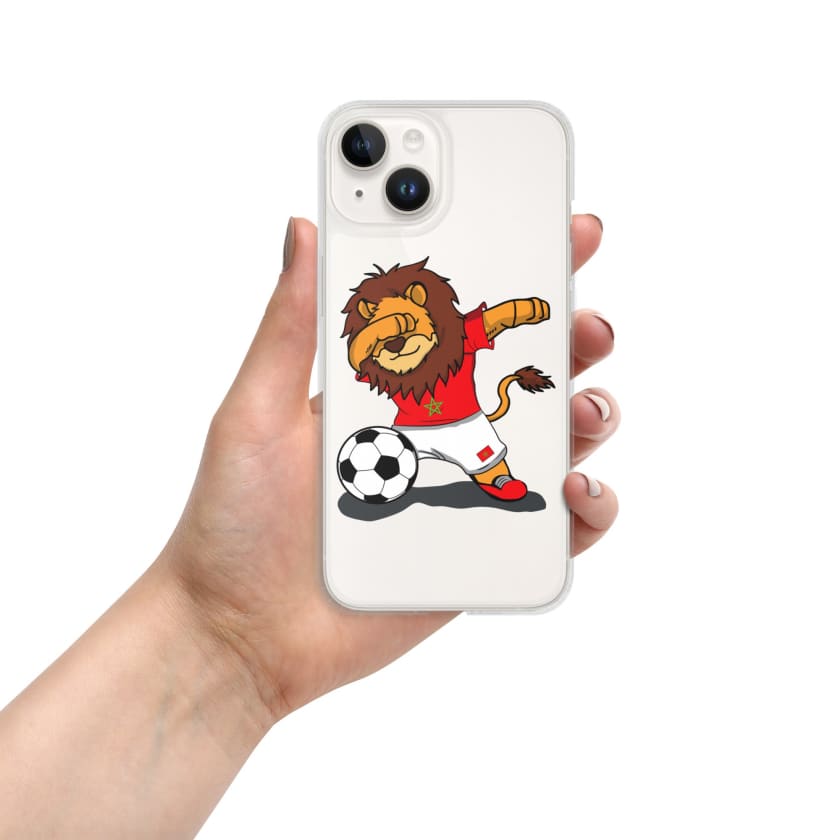 Coque pour iPhone Lion dab Maroc football Marocain