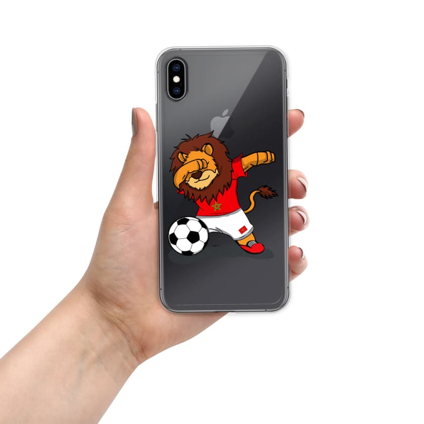 Coque pour iPhone Lion dab Maroc football Marocain