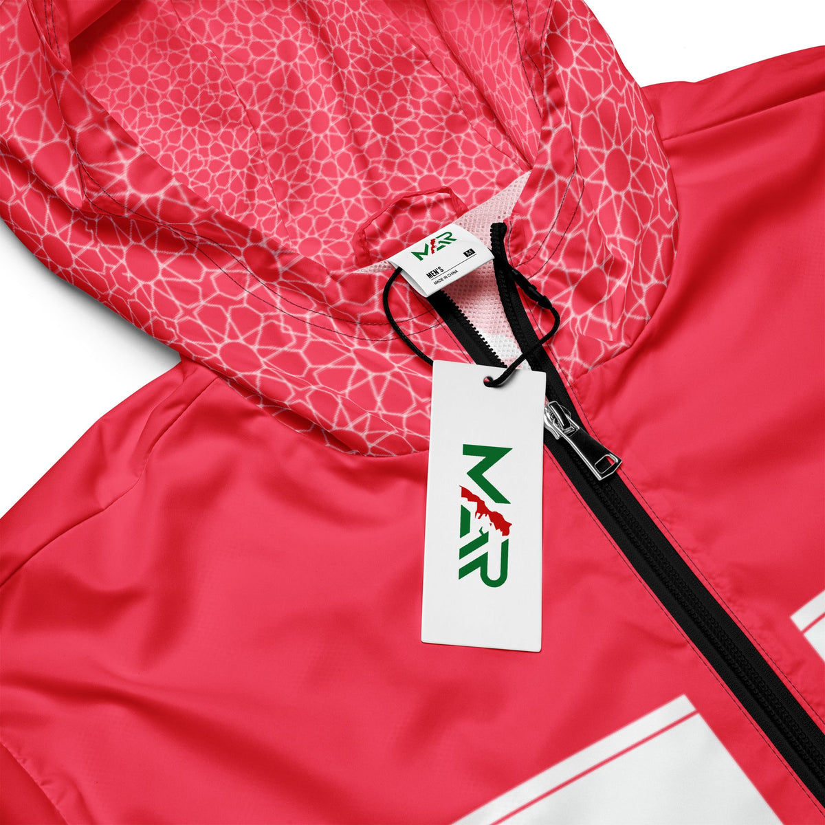 Coupe-vent rose Collection Mosaïque unisexe