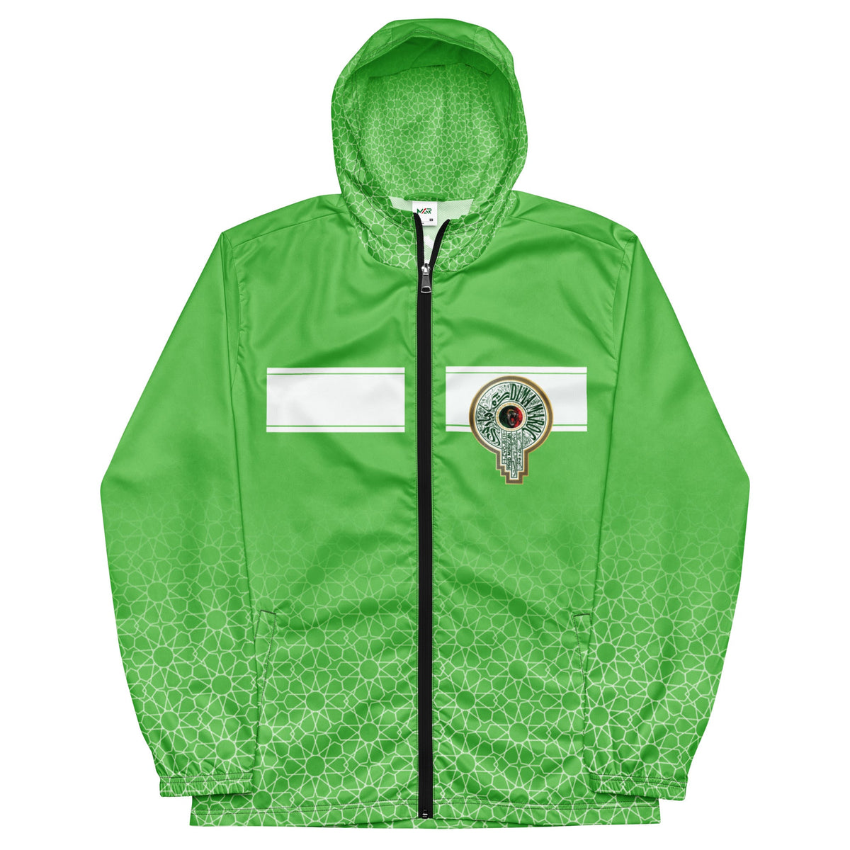 Coupe-vent vert Collection Mosaïque unisexe