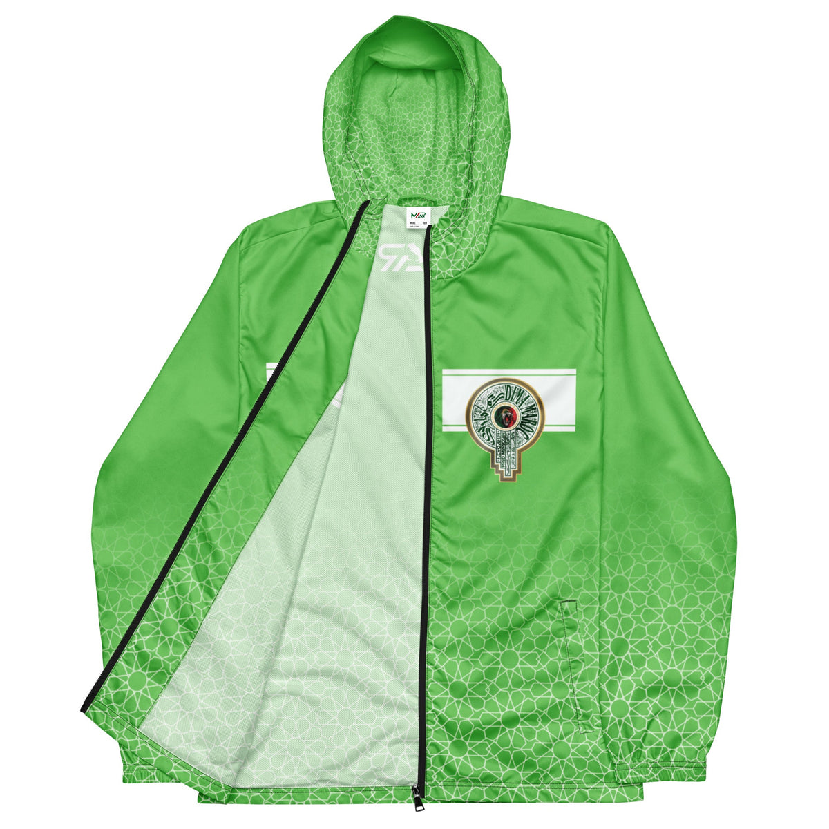 Coupe-vent vert Collection Mosaïque unisexe