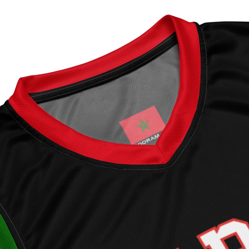 Débardeur Maillot de basket Maroc 212 Noir