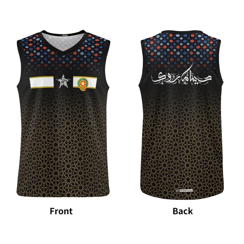 Débardeur Maillot Maroc foot motif zellige Marocain