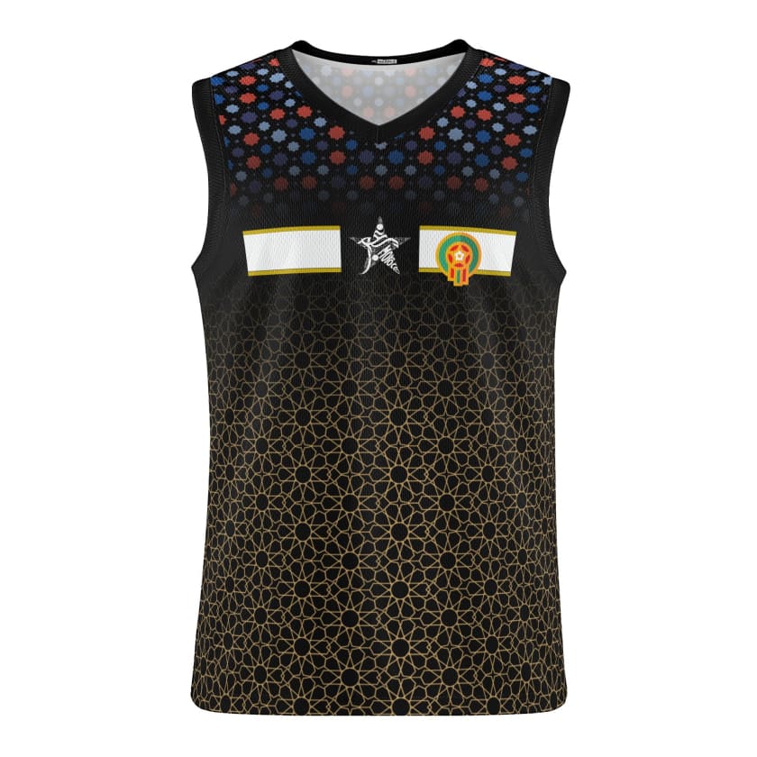 Débardeur Maillot Maroc foot motif zellige Marocain