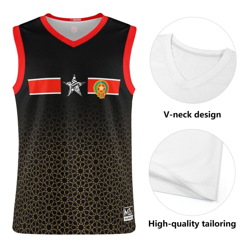 Débardeur Maillot Maroc noir Collection CAN 2024 Gold