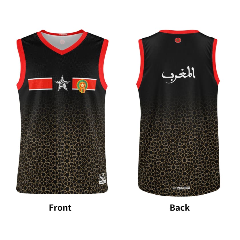 Débardeur Maillot Maroc noir Collection CAN 2024 Gold