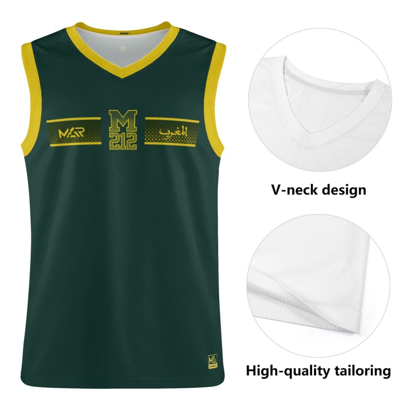 Débardeur MAR M212 Maillot de basket-ball Maroc