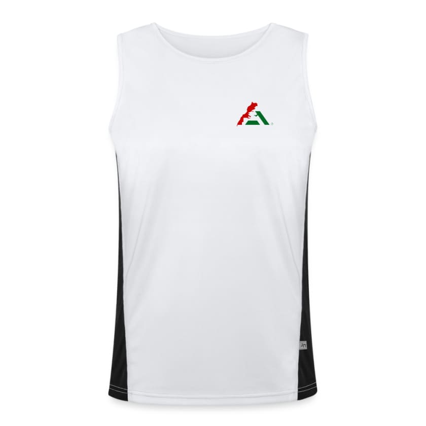 Débardeur MAR212 respirant contrasté Homme - blanc/noir