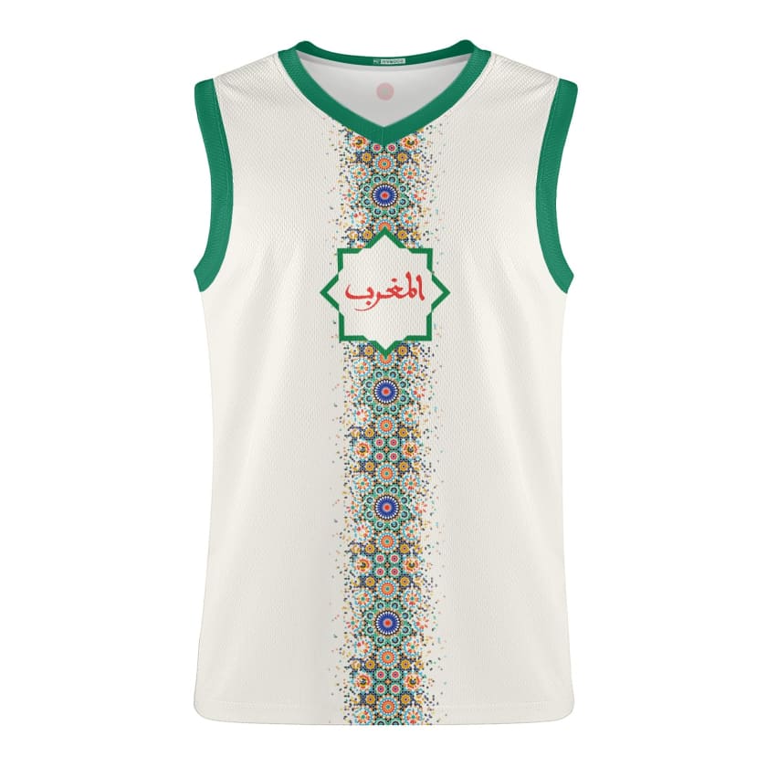 Débardeur Maroc Blanc Collection CAN 2024 Zellige