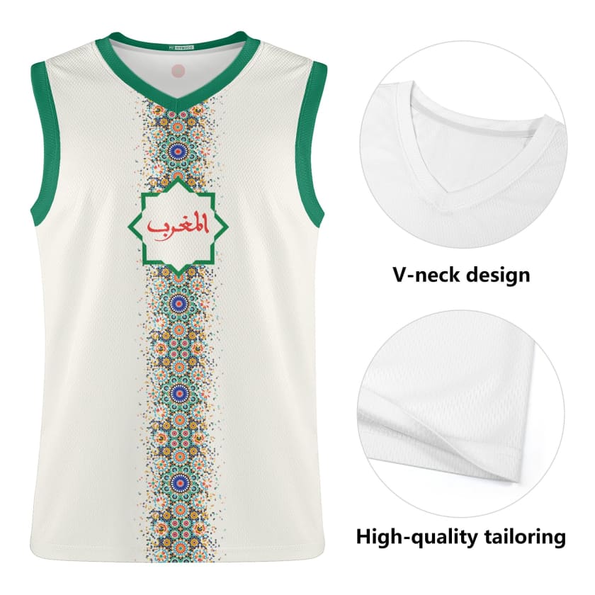 Débardeur Maroc Blanc Collection CAN 2024 Zellige