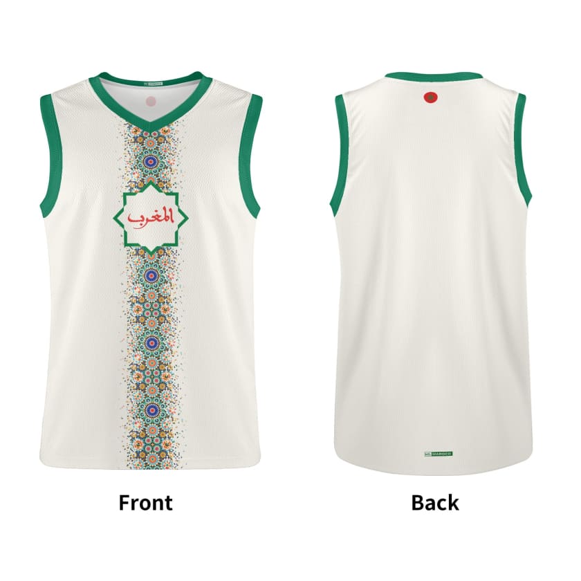 Débardeur Maroc Blanc Collection CAN 2024 Zellige