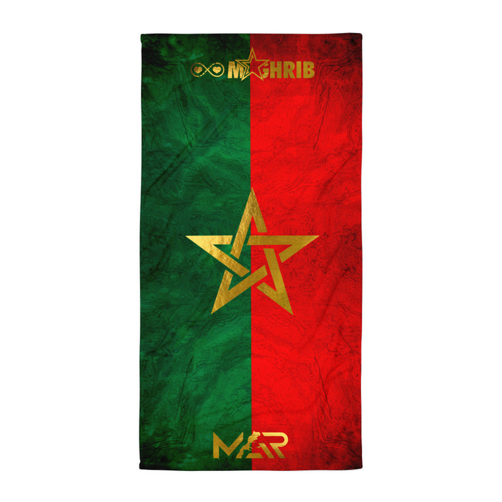 Drap de plage drapeau Maroc